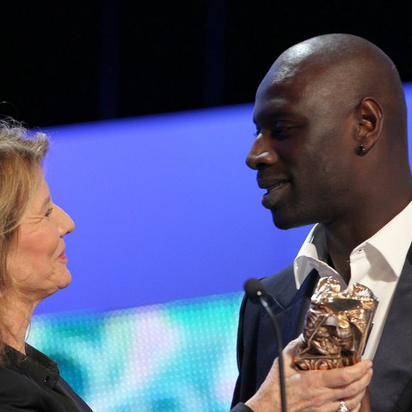 Nicole Garcia et Omar Sy, César du meilleur acteur pour "Intouchables", à Paris, le 24 février 2012. RINDOFF-BORDE / BESTIMAGE