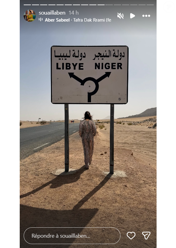 Souailla, la femme de Jimmy Mohamed, profite d'une escapade en Algérie.