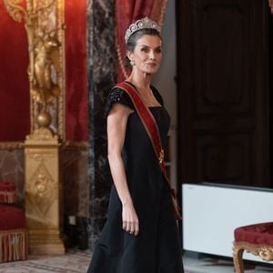 Le roi Felipe VI et la reine Letizia d'Espagne, accueillent Frank-Walter Steinmeier (Président fédéral de l'Allemagne) et sa femme Elke Budenbender pour un dîner de gala en leur honneur au palais royal à Madrid. Photo par LALO YASKY / BESTIMAGE