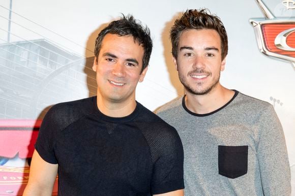 Alex Goude et son mari Romain - Avant-première du film d'animation "Cars 3" au cinéma Gaumont Champs-Elysées à Paris, France, le 9 juillet 2017. © Pierre Perusseau/Bestimage