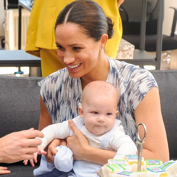 Le prince Harry, duc de Sussex, et Meghan Markle, duchesse de Sussex, avec leur fils Archie ont rencontré l'archevêque Desmond Tutu et sa femme à Cape Town, Afrique du Sud. Le 25 septembre 2019Backgrid USA / Bestimage