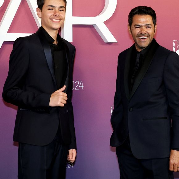 Jamel Debbouze et son fils Léon - Photocall des lauréats (press room) lors de la 49ème édition de la cérémonie des César à l'Olympia à Paris le 23 février 2024 © Dominique Jacovides / Olivier Borde / Bestimage