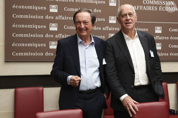 Audition de Philippe Michaud, président executif du mouvement E. Leclerc, et Michel-Edouard Leclerc, président du comite strategique et porte-parole du mouvement E. Leclerc à l'Assemblee nationale à Paris, France, le 25 novembre 2025. © Michtof/PsnewZ/Bestimage