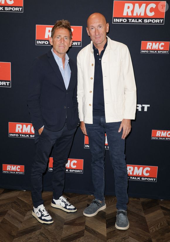 Daniel Riolo et Gilbert Brisbois - Conférence de presse de la rentrée RMC à Paris le 2 septembre 2025. © Coadic Guirec/Bestimage