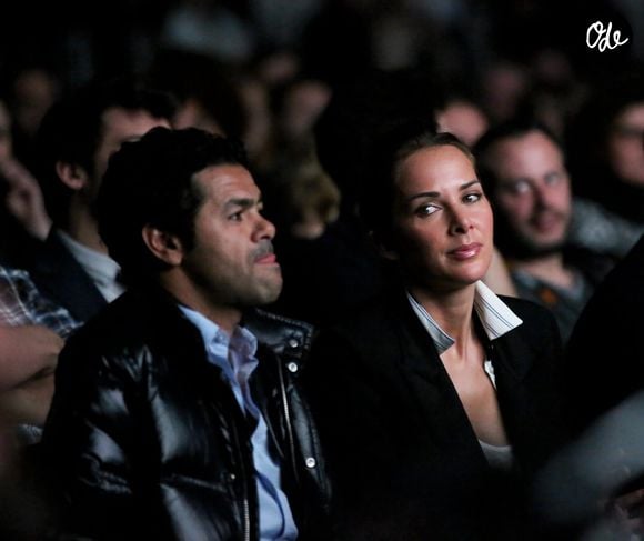 Jamel Debbouze et sa femme Mélissa Theuriau lors de la cérémonie de clôture et palmarès du 19ème Festival International du film de Comédie de l'Alpe d'Huez. Le film "La vache" remporte trois récompenses, le Grand Prix, e Prix du Public et le Prix d'Interprétation Michel Galabru (reçu par Fatsah Bouyahmed). © Dominique Jacovides/Bestimage