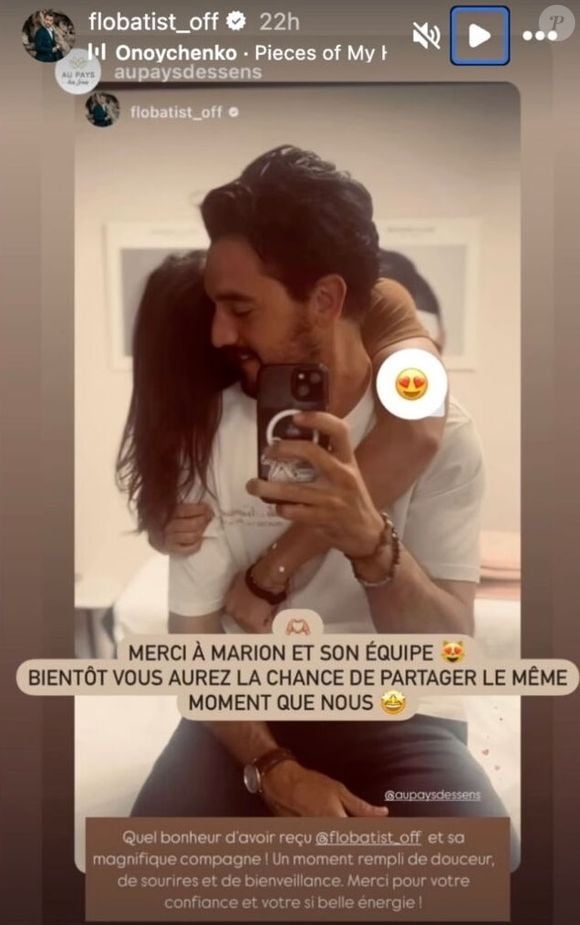 Samedi 26 avril, Flo a révélé via une story Instagram avoir retrouvé l'amour dans les bras d'une autre brune. 

Après sa rupture avec Tracy, rencontrée dans Mariés au premier regard, Flo a retrouvé l'amour et ne s'en cache pas. Le 26 avril 2025. Capture d'écran Instagram @flobatist_off