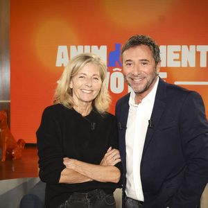 Exclusif - Claire Chazal, sur plateau de la nouvelle émission "Animalement Vôtre" présentée par Bernard Montiel et diffusée le 7 décembre sur France 3, à Paris, France, le 7 octobre 2025. © Jack Tribeca/Bestimage