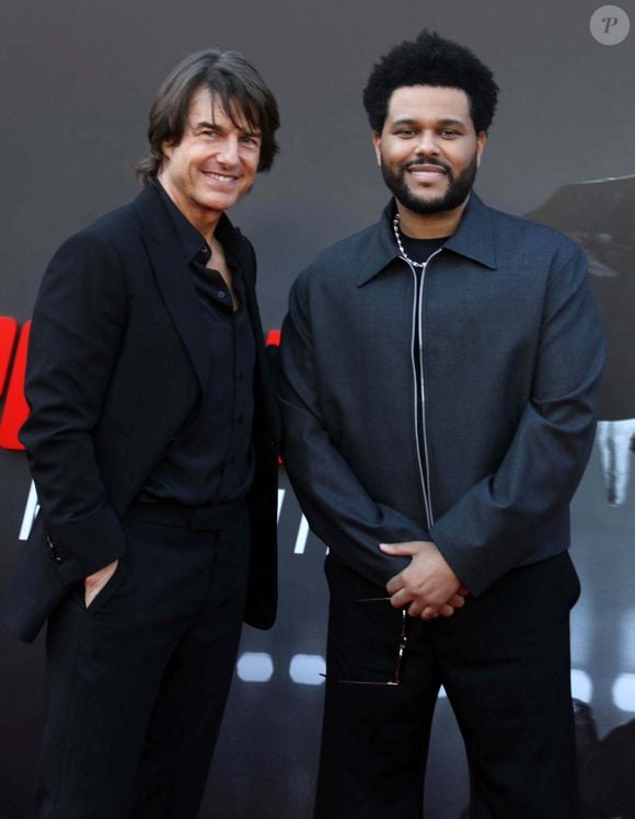 Le 18 mai 2025, Tom Cruise et The Weeknd à la première de Mission Impossible - The Final Reckoning à New York. Zuma Press / Bestimage