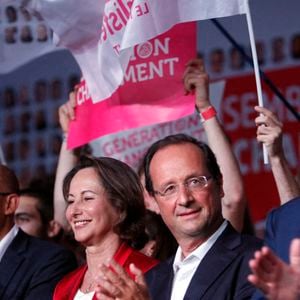 Photo d'archives du 28 août 2011 des candidats à la primaire socialiste Ségolène, François Hollande et Jean-Michel Baylet sont photographiés à la fin du camp d'été annuel du Parti socialiste (PS) à La Rochelle, dans le sud-ouest de la France. Photo de Jean-Luc Luyssen/ABACAPRESS.COM