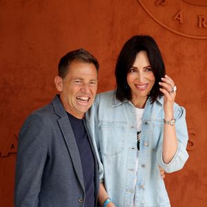 Daniel Riolo et sa compagne Géraldine Maillet au village lors des Internationaux de France de tennis de Roland Garros 2023, à Paris, France, le 8 juin 2023. © Jacovides-Moreau/Bestimage