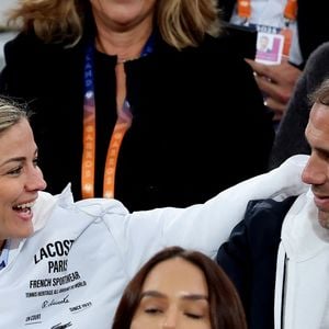 Laure Boulleau et Bruno Cheyrou dans les tribunes lors des Internationaux de France de Tennis de Roland Garros, à Paris, France. © Jacovides-Moreau/Bestimage