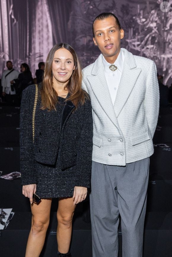Le chanteur Stromae (Paul van Haver) et sa femme Coralie Barbier - Front Row au défilé Chanel Collection Femme Prêt-à-porter Printemps/Eté 2023 lors de la Fashion Week de Paris (PFW), France, le 4 octobre 2022. © Olivier Borde/Bestimage