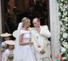 L'épouse du prince Albert de Monaco a rendu hommage à un ami de longue date.

Albert de Monaco et son épouse lors de la cérémonie religieuse de leur mariage. © Agence / Bestimage