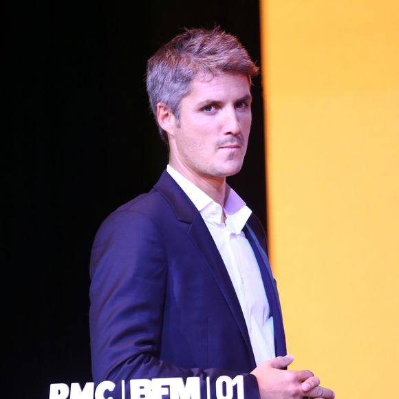 Jean-Baptiste Boursier - Conférence de presse du groupe NextRadioTV qui regroupe BFM TV et RMC à Paris le 2 septembre 2015.