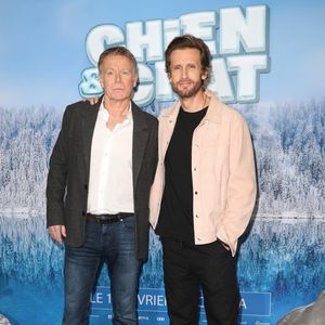 Franck Dubosc et Philippe Lacheau - Avant-première du film "Chien et chat" à l'UGC Normandie à Paris le 11 février 2024. © Coadic Guirec/Bestimage