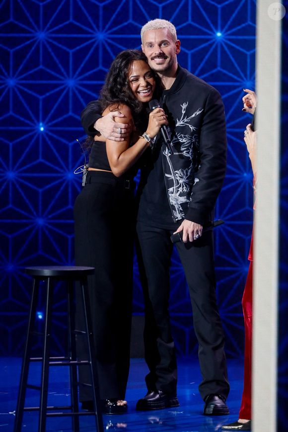 Exclusif - M. Pokora (Matt Pokora) et sa femme Christina Milian - Surprises - Enregistrement de l'émission "La boîte à secrets N°17", présentée par F.Bollaert et diffusée le 19 janvier 2024 sur France 3
© Christophe Clovis / Bestimage
