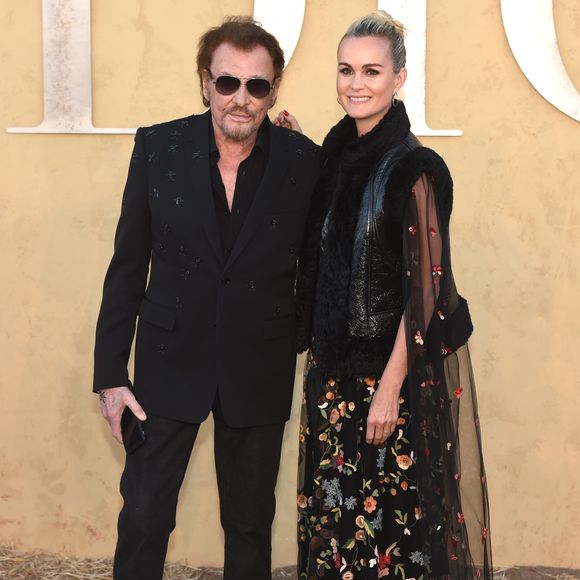 Archive - Johnny Hallyday et sa femme Laeticia à la présentation de la collection Dior croisière by Maria Grazia Chiuri à Calabasas, le 11 mai 2017 (Chris Delmas / Bestimage).