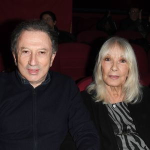 Exclusif - Michel Drucker et sa femme Dany Saval - Projections de deux séances exceptionnelles du film "Signé Furax" en hommage à Marc Simenon au cinéma Mac Mahon à Paris le 27 octobre 2019. © Coadic Guirec/Bestimage