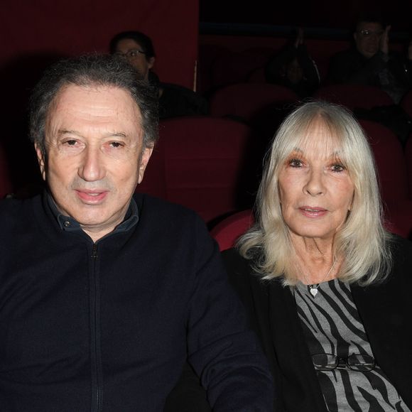 Exclusif - Michel Drucker et sa femme Dany Saval - Projections de deux séances exceptionnelles du film "Signé Furax" en hommage à Marc Simenon au cinéma Mac Mahon à Paris le 27 octobre 2019. © Coadic Guirec/Bestimage