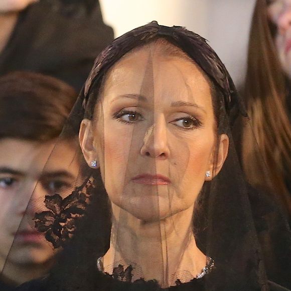 Céline Dion - Sorties des obsèques nationales de René Angélil en la Basilique Notre-Dame de Montréal, le 22 janvier 2016.© Morgan Dessales/Bestimage