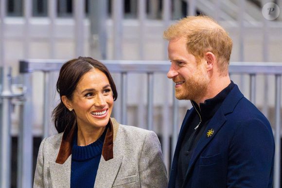 Le prince Harry, duc de Sussex, Meghan Markle, duchesse de Sussex au basket-ball en fauteuil roulant au Centre des congrès de Vancouver pendant les Invictus Games Vancouver Whistler 2025 au Canada. Vancouver, Canada le 9 février 2025. Photo par Mischa Schoemaker/ABACAPRESS.COM