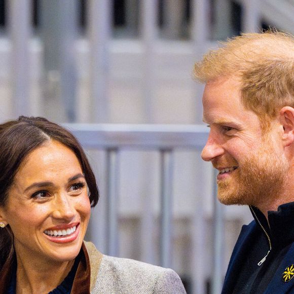 Le prince Harry, duc de Sussex, Meghan Markle, duchesse de Sussex au basket-ball en fauteuil roulant au Centre des congrès de Vancouver pendant les Invictus Games Vancouver Whistler 2025 au Canada. Vancouver, Canada le 9 février 2025. Photo par Mischa Schoemaker/ABACAPRESS.COM