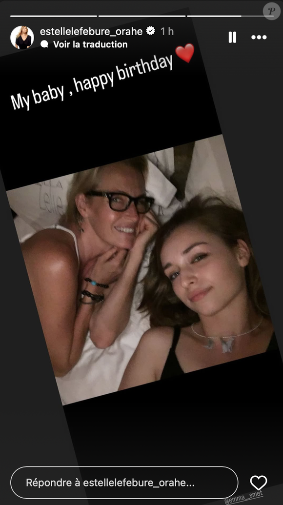 Story Instagram d'Estelle Lefébure ce samedi 13 septembre 2025.