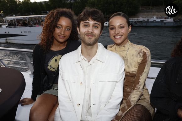 Exclusif - Jenaye Noah et Eleejah Noah avec leur frère Tomathy Stewart-Whyte lors de la soirée d'anniversaire de Joalukas Noah, fils de Yannick Noah et Isabelle Camus, pour ses 18 ans à Paris le 10 juin 2022. © Cyril Moreau / Bestimage