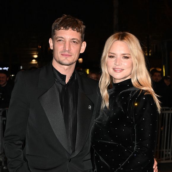 Niels Schneider et sa compagne Virginie Efira - Photocall au Fouquet's après la 48ème cérémonie des César à Paris © Coadic Guirec / Bestimage