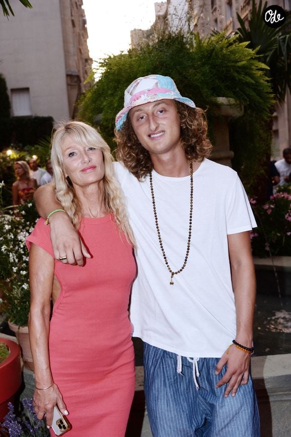 Isabelle Camus et son fils Joalukas Noah - Soirée "Back to Brach Good Vibes only" à l'hôtel Brach à Paris le 4 septembre 2023. © Rachid Bellak/Bestimage