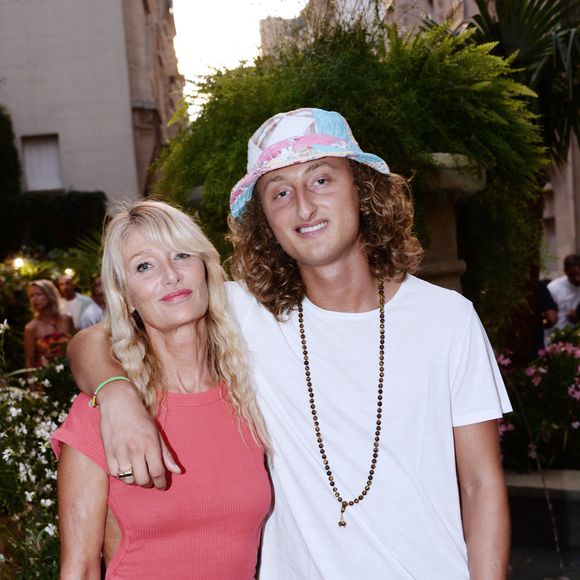 Isabelle Camus et son fils Joalukas Noah - Soirée "Back to Brach Good Vibes only" à l'hôtel Brach à Paris le 4 septembre 2023. © Rachid Bellak/Bestimage