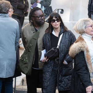 Mathilda May lors de la cérémonie d'enterrement de l'acteur français Michel Blanc à l'église Saint Eustache à Paris, France, le 10 octobre 2024. Photo Florian Poitout/ABACAPRESS.COM