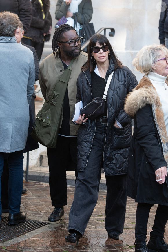 Mathilda May lors de la cérémonie d'enterrement de l'acteur français Michel Blanc à l'église Saint Eustache à Paris, France, le 10 octobre 2024. Photo Florian Poitout/ABACAPRESS.COM