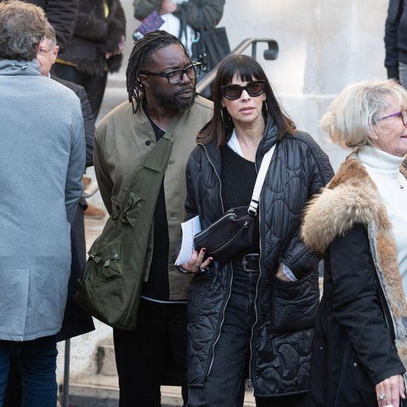 Mathilda May lors de la cérémonie d'enterrement de l'acteur français Michel Blanc à l'église Saint Eustache à Paris, France, le 10 octobre 2024. Photo Florian Poitout/ABACAPRESS.COM
