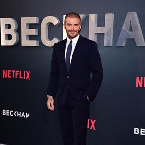 David Beckham à l'avant-première de la série Beckham de Netflix à Londres le 3 octobre 2023. AGENCE / BESTIMAGE