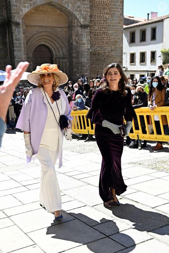 Nina Wendelboe-Larsen - Arrivées au mariage de Isabelle Junot et Alvaro Falco dans la commune de Palencia en Espagne. Le 2 avril 2022. Photo par Europa Press / Bestimage