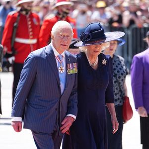 Le roi Charles III et la reine Camilla arrivent pour déposer une couronne à la Tombe du Soldat inconnu devant le Monument commémoratif de guerre du Canada, à Ottawa, dans le cadre de la visite royale de deux jours au Canada. Mardi 27 mai 2025. Photo de Aaron Chown/PA Wire/ABACAPRESS.COM