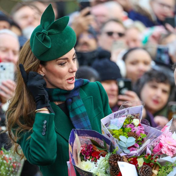 Catherine (Kate) Middleton, princesse de Galles - La famille royale britannique se rend à la messe de Noël à Sandringham le 25 décembre 2024.