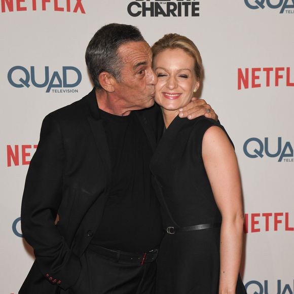 Thierry Ardisson et sa femme Audrey Crespo-Mara à l'avant-première de série télévisé TF1 "Le Bazar de la Charité" au Grand Rex à Paris, France, le 30 septembre 2019. © Coadic Guirec/Bestimage