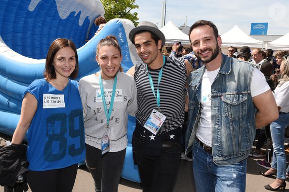 Nathalie Pechalat, Silvia Notargiacomo et Christophe Licata assistent à 3000 enfants en soutien à Paris 2024 au Stade de France le 10 mai 2017 à Paris, France. Photo by Laurent Zabulon/ABACAPRESS.COM