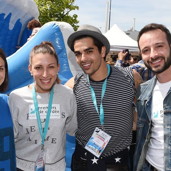 Nathalie Pechalat, Silvia Notargiacomo et Christophe Licata assistent à 3000 enfants en soutien à Paris 2024 au Stade de France le 10 mai 2017 à Paris, France. Photo by Laurent Zabulon/ABACAPRESS.COM