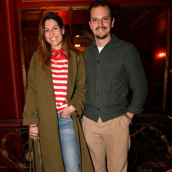 Exclusif - Juan Arbelaez et sa femme Laury Thilleman (Miss France 2011) - Générale du chanteur Amir Haddad, seul-en-scène dans la pièce "Sélectionné" mise en scène par S. Suissa au théâtre Edouard VII à Paris le 28 mars 2022. © Veeren/Bestimage