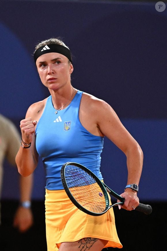 Elina Svitolina (UKR) lors de son match du deuxième tour des Jeux Olympiques de 2024 à Roland Garros à Paris, France, le 29 juillet 2024. Photo par Corinne Dubreuil/ABACAPRESS.COM