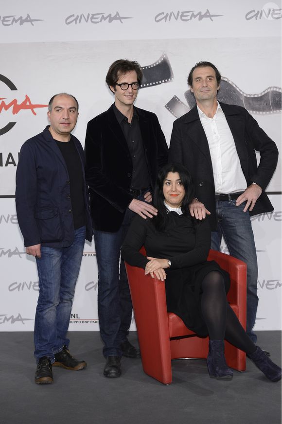 Christian Pirjol, Mattias Ripa, Stephane Roche et Marjane Satrapi - Photocall du film "La bande des Jotas" lors du 7eme festival international du film de Rome. Le 16 novembre 2012 SGP / BESTIMAGE