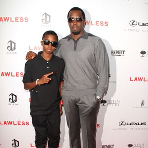 Sean P.Diddy et son fils Justin - Première du film "Lawless" à Hollywood le 22 août 2012. (FAMEFLYNET / BESTIMAGE).