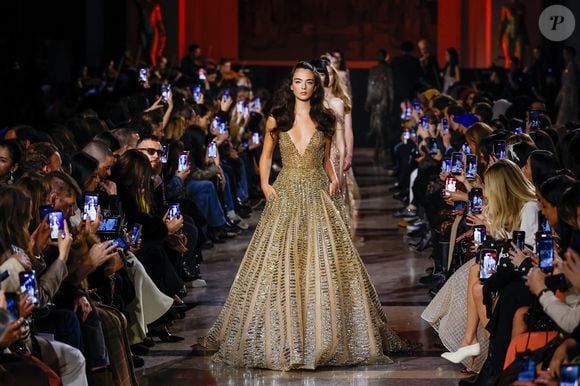 Deva Cassel - Défilé Elie Saab, Collection Haute Couture Printemps/Eté 2026 lors de la Fashion Week de Paris (PFW) au Musée Rodin, à Paris, France, le 28 janvier 2026. © Bestimage