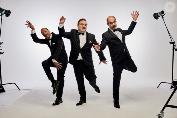 Exclusif - Rendez-vous avec Les Inconnus (Didier Bourdon, Bernard Campan et Pascal Légitimus) en studio à Paris. Le 4 octobre 2022
© Cyril Moreau / Bestimage