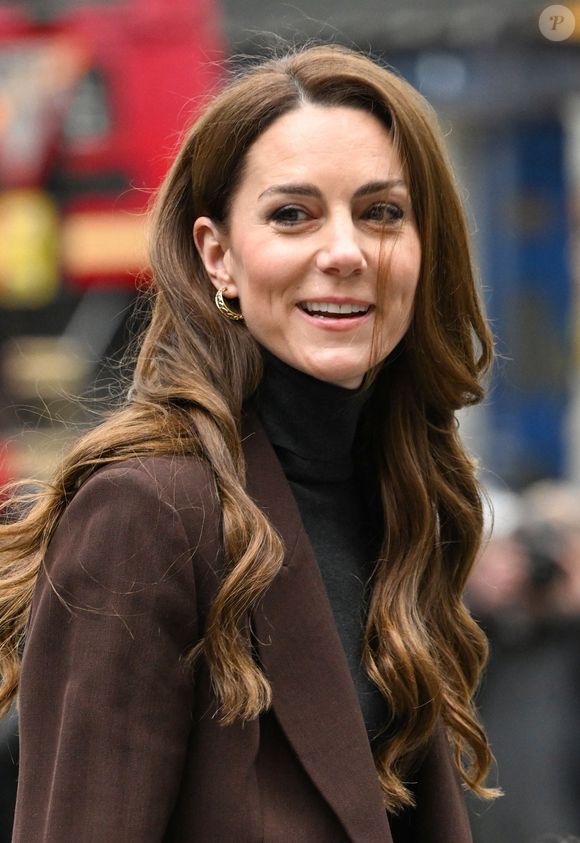 Catherine (Kate) Middleton, princesse de Galles, lance un nouveau projet de la "Royal Foundation Centre for Early Childhood" visant à soutenir les jeunes enfants dans le développement de compétences sociales à Londres le 4 février 2025. © Backgrid UK/ Bestimage