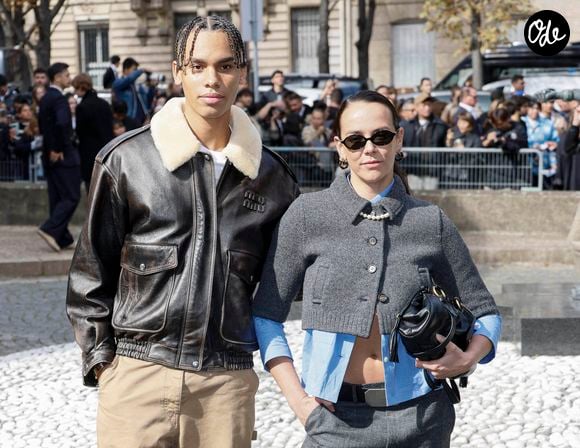 Alexandre Coste, Pauline Ducruet assistent au défilé Miu Miu Paris Womenswear S/S 2025 dans le cadre de la semaine de la mode à Paris au Palais d'Iena le 01 octobre 2024 à Paris, France. Photo by Marco Piovanotto/ABACAPRESS.COM