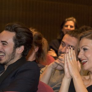 Gaston Ardisson et Audrey Crespo-Mara lors de la cérémonie du Prix Philippe Caloni décerné à Thierry Ardisson à la SCAM à Paris le 17 janvier 2017. 

© Pierre Perusseau/Bestimage